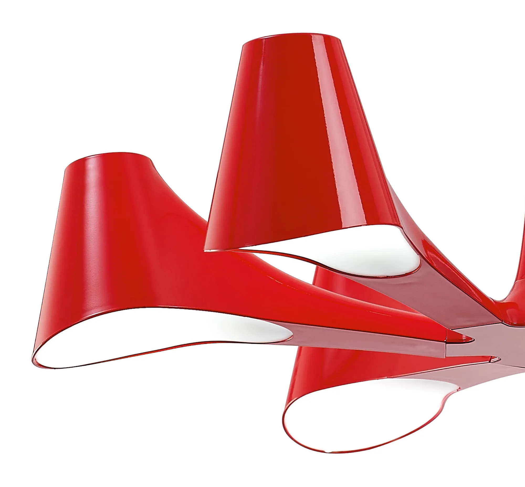 Ora Telescopic/Semi Flush 6 Light Gloss Red M1600  Mantra Ora Gloss Red